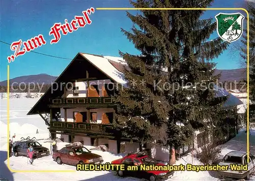 AK / Ansichtskarte  Riedlhuette Hotel zum Friedl Nationalpark Bayerischer Wald im Winter Riedlhuette