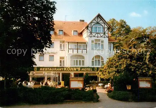 AK / Ansichtskarte  Timmendorfer_Strand Koehns Hotel Restaurant Terrasse Timmendorfer_Strand