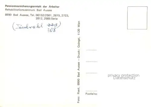 AK / Ansichtskarte 73836042 Bad_Aussee_Steiermark Rehabilitationszentrum Bad_Aussee_Steiermark