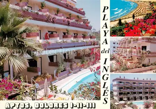AK / Ansichtskarte 73836046 Playa_del_Ingles_Gran_Canaria_ES Apartamentos Dolores Ferienanlage Strand 