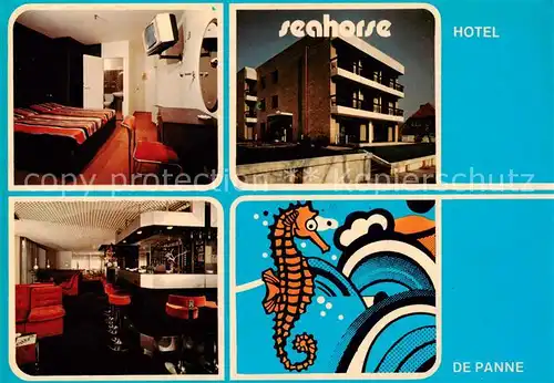 AK / Ansichtskarte  De_Panne_La_Panne_Belgie Hotel Seahorse Restaurant Bar Fremdenzimmer 