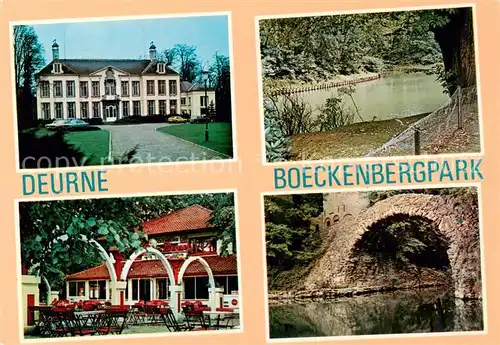 AK / Ansichtskarte 73836061 Deurne_Antwerpen_Belgie Boeckenbergpark Schloss Restaurant Natur 