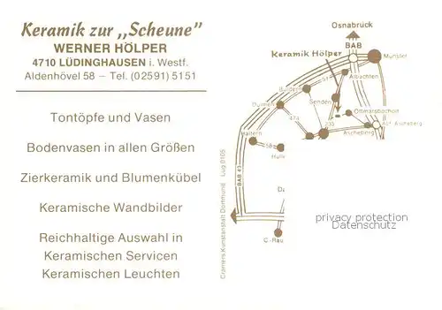 AK / Ansichtskarte 73836076 Luedinghausen Keramik zur Scheune Luedinghausen