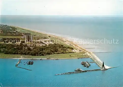 AK / Ansichtskarte  Doese Kugelbake mit Blick zur Insel Neuwerk Doese