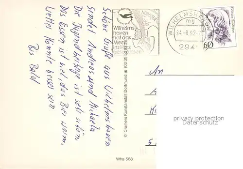 AK / Ansichtskarte  Wilhelmshaven Stadtpanorama Luftbild Strand oelfangschiff Mellum Seewasseraquarium Kaiser Wilhelm Bruecke Wilhelmshaven