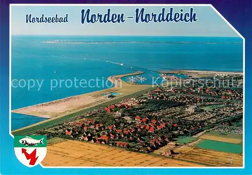 AK / Ansichtskarte 73836142 Norden_Norddeich_Nordseebad Fliegeraufnahme 