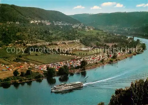 AK / Ansichtskarte  Cochem_Kochem_Mosel Panorama Campingplatz Dampfer 