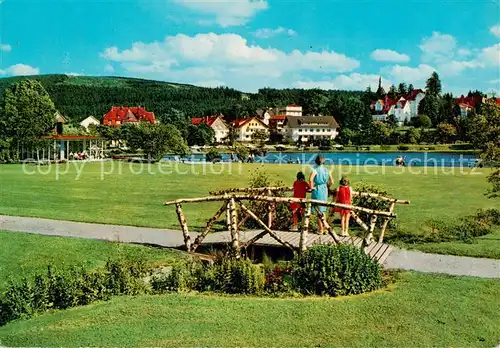 AK / Ansichtskarte  Bockswiese-Hahnenklee_Harz Kurpark Blick auf den Bocksberg Bockswiese-Hahnenklee