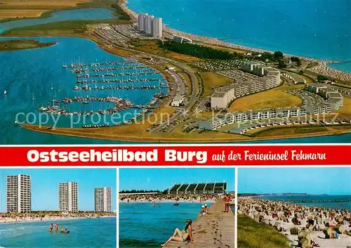 AK / Ansichtskarte  Burg__Fehmarn Fliegeraufnahme Hotels Strand 