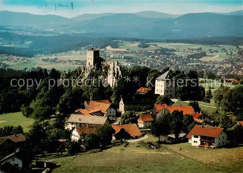 AK / Ansichtskarte  Regen Burgruine Weissenstein Fliegeraufnahme Regen