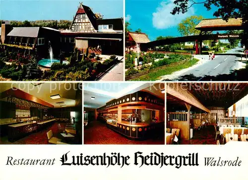 AK / Ansichtskarte 73836240 Walsrode_Lueneburger_Heide Restaurant Luisenhoehe Heidjergrill Gastraeume Bar Rezeption Walsrode_Lueneburger_Heide