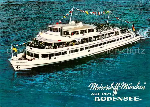 AK / Ansichtskarte Dampfer_Binnenschifffahrt MS Muenchen Bodensee 