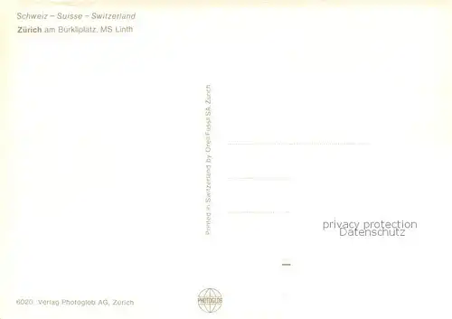 AK / Ansichtskarte Dampfer_Binnenschifffahrt MS Linth Zuerich Schweiz 