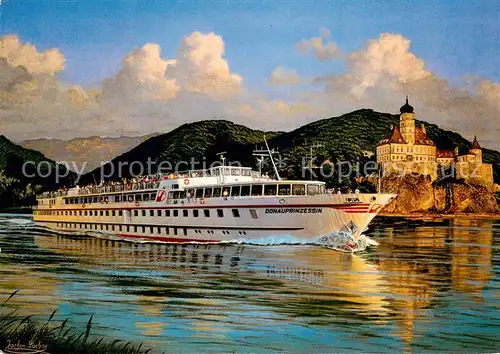 AK / Ansichtskarte Dampfer_Binnenschifffahrt Donauprinzessin Reederei 