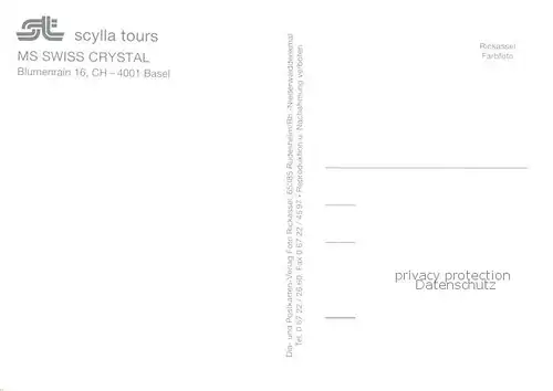 AK / Ansichtskarte Dampfer_Binnenschifffahrt MS Swiss Crystal  