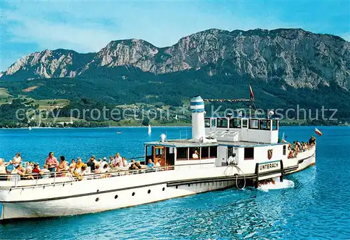 AK / Ansichtskarte Dampfer_Seitenrad Unterach Attersee  