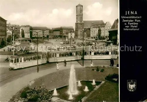AK / Ansichtskarte Strassenbahn Jena Zentraler Platz 