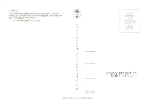 AK / Ansichtskarte Karpacz_Krummhuebel_PL Dom wypoczynkowy Orlen 