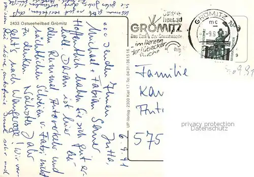 AK / Ansichtskarte Groemitz_Ostseebad Teilansichten Strand Wasserrutsche Groemitz_Ostseebad