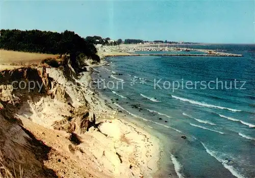 AK / Ansichtskarte Groemitz_Ostseebad Blick auf Steilkueste und Jachthafen Groemitz_Ostseebad