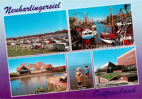 AK / Ansichtskarte Neuharlingersiel Camping Kutterhafen Kurpark Meerblick Meerwasser Hallenbad Neuharlingersiel