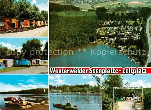AK / Ansichtskarte Freilingen__Westerwald Westerwaelder Seenplatte Zeltplatz Seepartie  
