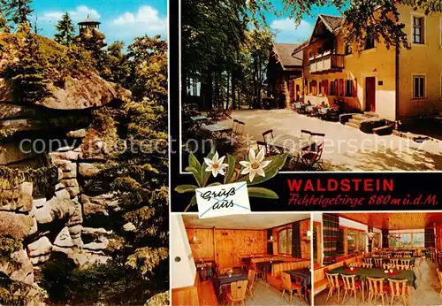 AK / Ansichtskarte Waldstein_Fichtelgebirge Waldsteinhaus Gastraeume Felspartie Waldstein_Fichtelgebirge