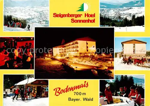 AK / Ansichtskarte Bodenmais Steigenberger Hotel Sonnenhof Panorama Terrasse Pferdeschlitten Bodenmais