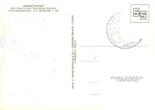 AK / Ansichtskarte Doos_Nuernberg Gasthof Heinlein Gastraeume Seepartie Doos Nuernberg