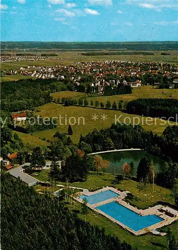 AK / Ansichtskarte Bad_Woerishofen Fliegeraufnahme mit Schwimmbad Bad_Woerishofen