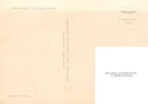 AK / Ansichtskarte Heiligenhafen_Ostseebad Fliegeraufnahme Heiligenhafen_Ostseebad