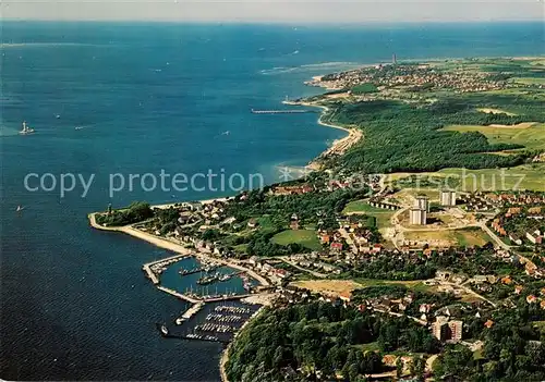 AK / Ansichtskarte Heikendorf_Ostseebad Fliegeraufnahme mit U Boot Ehrenmal Moeltenort 