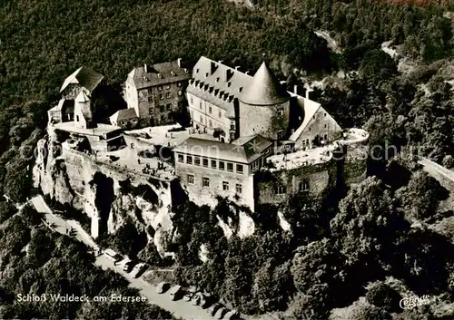 AK / Ansichtskarte Waldeck__Edersee Schloss Waldeck Fliegeraufnahme 