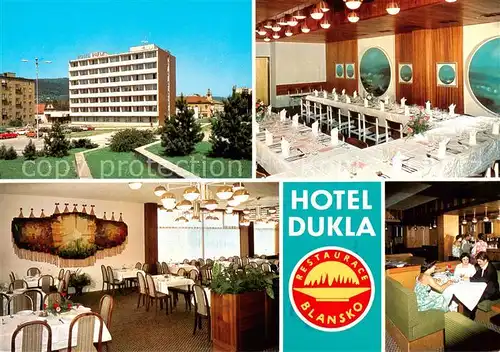 AK / Ansichtskarte Blansko_CZ Hotel Dukla Gastraeume 