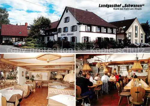 AK / Ansichtskarte Kork_Kehl Landgasthof Schwanen Gastraeume 