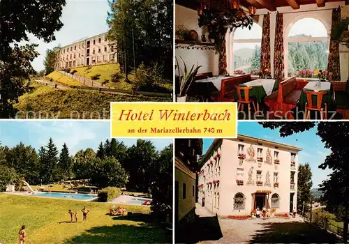 AK / Ansichtskarte Mariazellerbahn  Hotel Winterbach Gaststube Schwimmbad Mariazellerbahn 