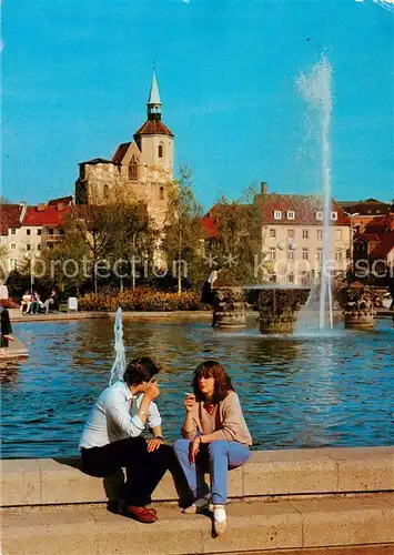 AK / Ansichtskarte Braunschweig Blick vom Schlosspark auf die Magnikirche Braunschweig