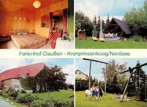 AK / Ansichtskarte Kronprinzenkoog Ferienhof Claussen Zimmer Bungalow Kinderspielplatz Kronprinzenkoog