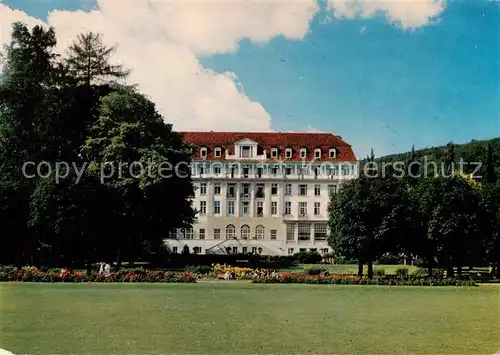 AK / Ansichtskarte Bad_Eilsen Sanatorium Eilsen Kurgarten mit Fuerstenhof Bad_Eilsen