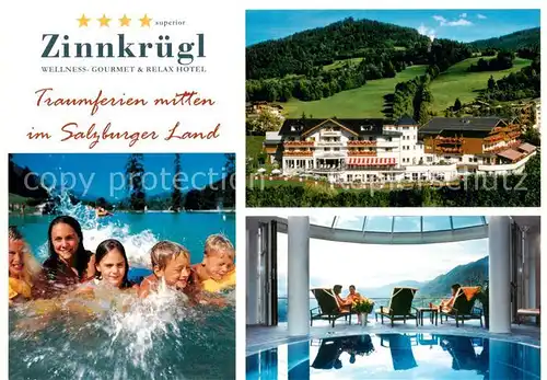 AK / Ansichtskarte St_Johann_Pongau Zinnkruegl Wellness Hotel Frei und Hallenbad St_Johann_Pongau