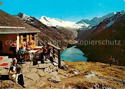 AK / Ansichtskarte Olpererhuette_2389m_Schwaz_Tirol_AT mit Gr Greiner Moesele und Hochfellngruppe 