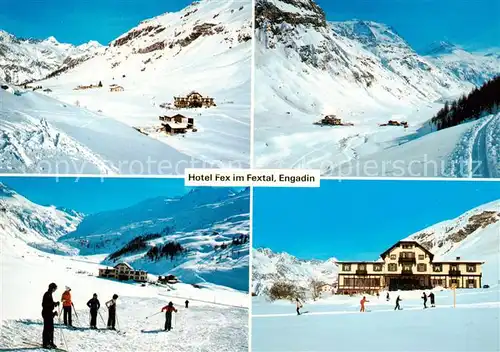 AK / Ansichtskarte Fextal_Val_Fex_Sils_Maria_GR Hotel Fex Winterpanorama Skischule 