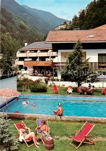 AK / Ansichtskarte Sand__Taufers_Suedtirol_IT Hotel Feldmuellerhof Pool 