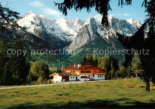 AK / Ansichtskarte Garmisch Partenkirchen Berggasthof Cafe Almhuette Garmisch Partenkirchen