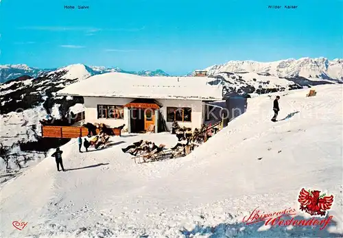 AK / Ansichtskarte Westendorf_Tirol Sessellift Bergstation Berggasthof Chor Westendorf_Tirol