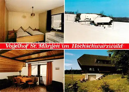 AK / Ansichtskarte St_Maergen Vogelhof Ferienwohnungen Zimmer Gaststube St_Maergen