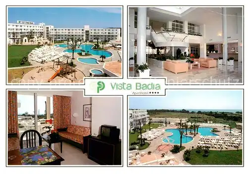 AK / Ansichtskarte Sa_Coma_Mallorca_ES Aparthotel Vista Badia Foyer Appartement Pools 