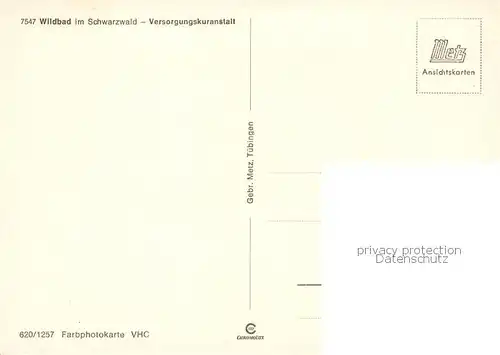 AK / Ansichtskarte Wildbad_Schwarzwald Versorgungskuranstalt Wildbad_Schwarzwald