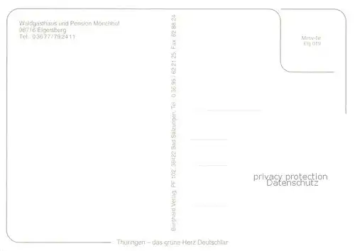 AK / Ansichtskarte Elgersburg Waldgasthaus und Pension Moenchhof Teilansichten Elgersburg