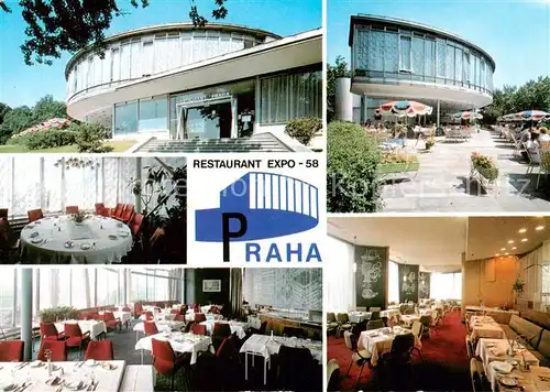 AK / Ansichtskarte Praha_Prahy_Prague Restaurace Praha Expo 58 Terrasse Gastraeume Praha_Prahy_Prague